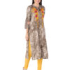 Rayon Marble Print Kurta with Beautiful Multicolour Embroidery | Rs 2125 for Pack of 5pc of S-XXL | Rs 425 Per Pc - Image 5
