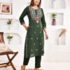 Women's Pure Cotton Jaipuri Printed Embroidered Kurta Pant Dupatta with Pocket | Rs 4250 for Pack of 5pc of S-XXL | Rs 850 Per Pc - Image 3