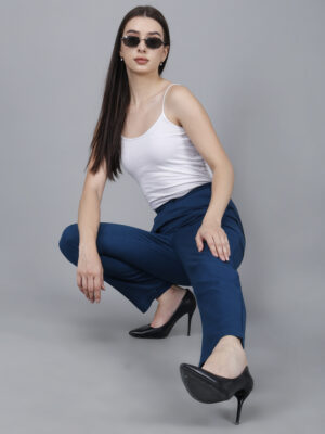 Women Everyday Cotton Pant | Color: Peacock Blue | Premium Quality, Front Pleated, 2 Deep Pockets, Half Elasticated with Drawstring | Rs 2800 for Pack of 8pc of S-5XL @ Rs 350 Per Pc | Size Refill Available