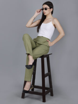 Women Everyday Cotton Pant | Color: Beige | Premium Quality, Front Pleated, 2 Deep Pockets, Half Elasticated with Drawstring | Rs 2800 for Pack of 8pc of S-5XL @ Rs 350 Per Pc | Size Refill Available