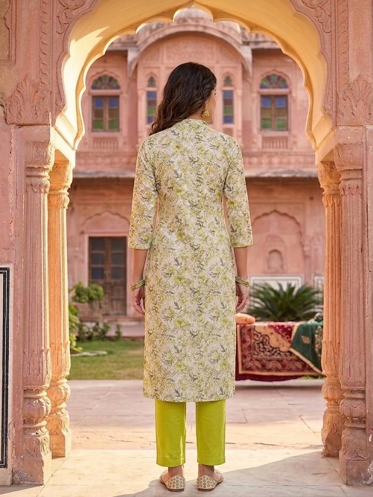 Chicken Embroidery Kurta Pant