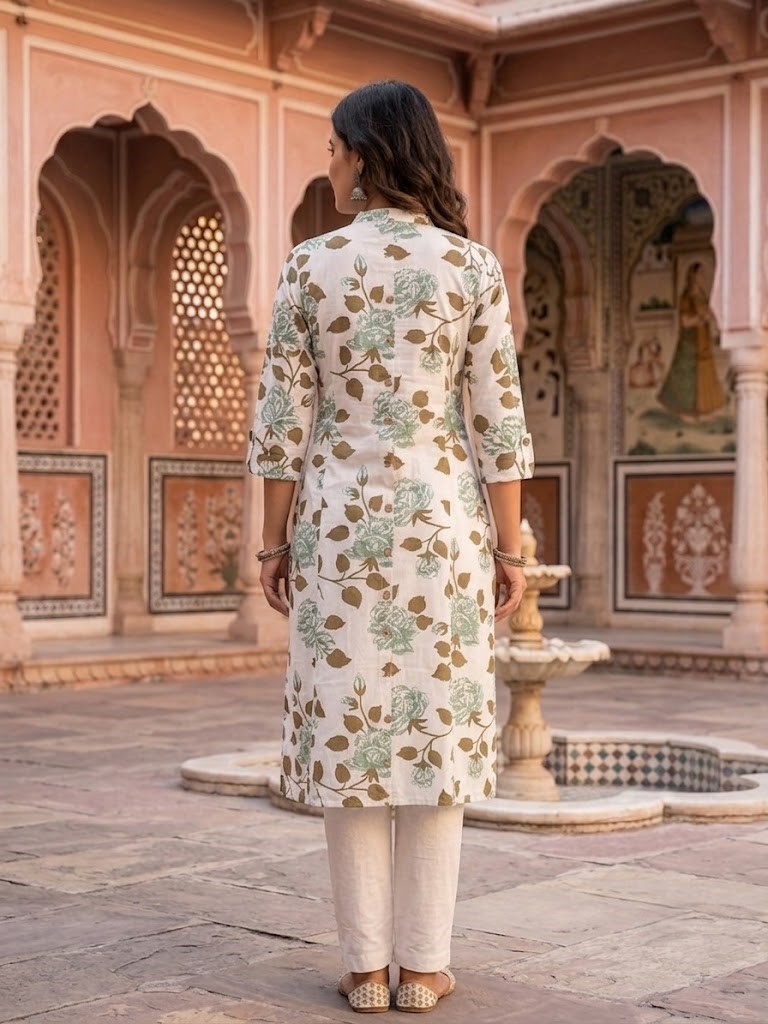 Aline Kurta in Jaipuri Cotton Flex Fabric | Rs 395 Per Pc X 5 Pc (S+M+L+XL+2XL) = Rs 1975 per Pack - Image 4