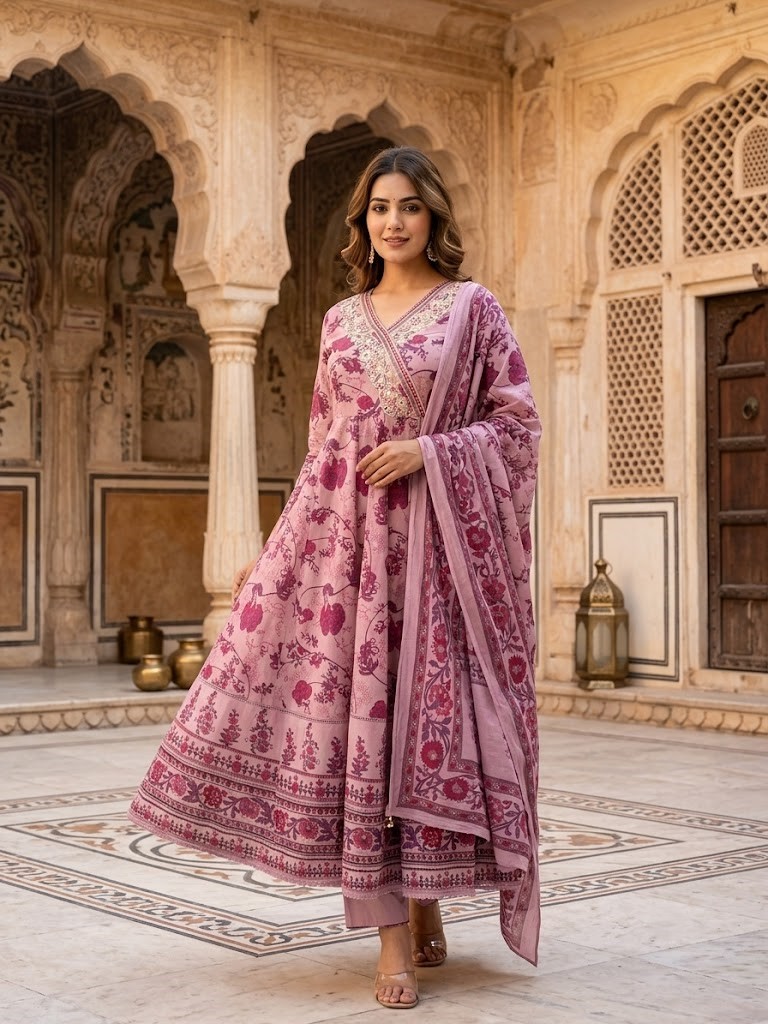 Anarkali With Pant And Dupatta Manufacturer Wholesale in Jaipur
