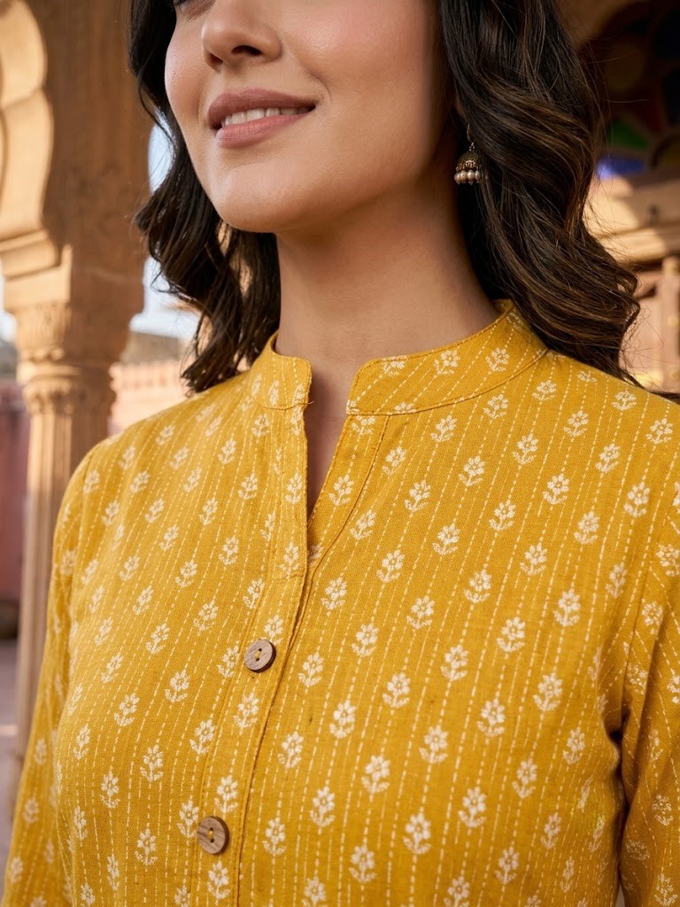 Aline Kurta in Jaipuri Cotton Cambric Fabric | Rs 395 Per Pc X 5 Pc (S+M+L+XL+2XL) = Rs 1975 per Pack - Image 2