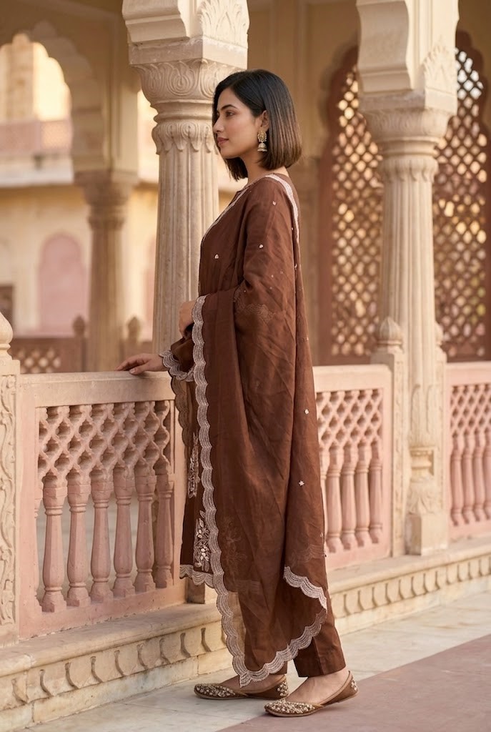 Women's Cotton Cambric 60X60 Solid Kurta Pant With Embroidered Dupatta Manufacturer Wholesale in Jaipur